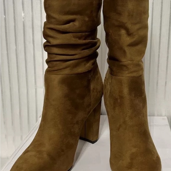 “Denner” Suede Slouch Boots SZ (8.5) New In Box “Dark Natural” Cute … - Picture 3 of 6